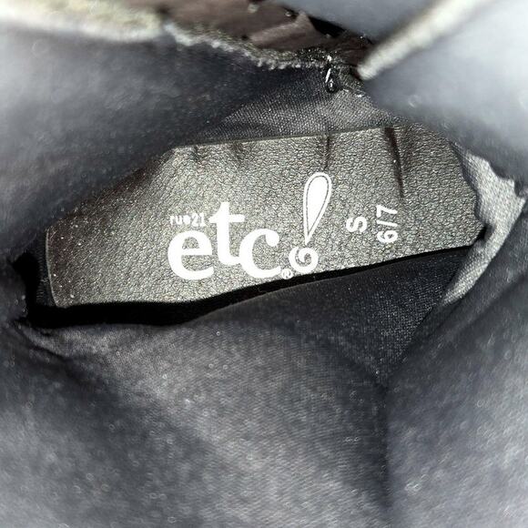 Rue21 etc! Small 6 7 Women's Brown Combat Ankle Boots Shoes - Picture 4 of 7